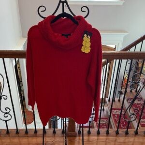 Forever 21 Vibrant Red Cowl Neck Sweater